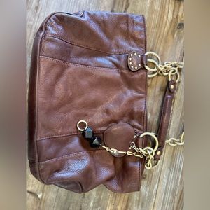 Vintage leather juicy couture shoulder bag Y2K